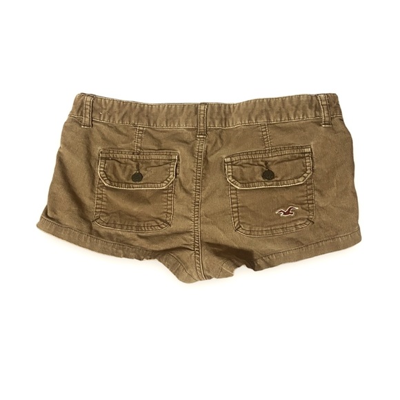 Cool Beige-Brown Corduroy Short Shorts (Hollister) - Picture 2 of 3